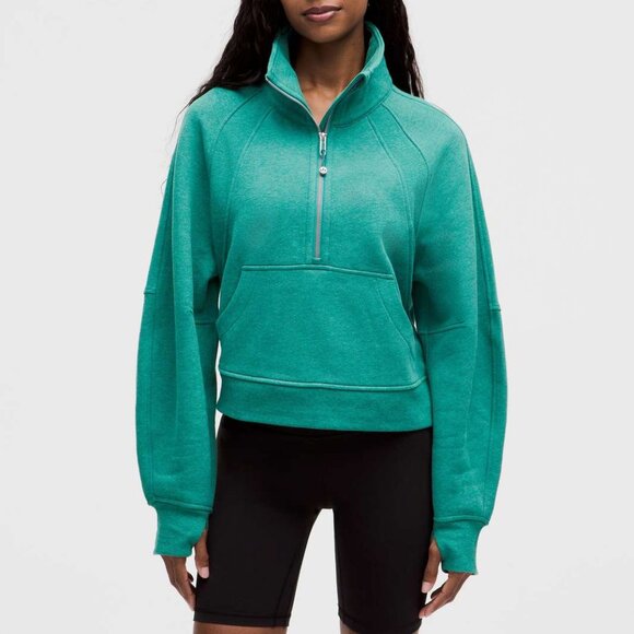 lululemon athletica Tops - NWT Lululemon Scuba Oversized Funnel Neck, XS/S, Heathered Teal Lagoon